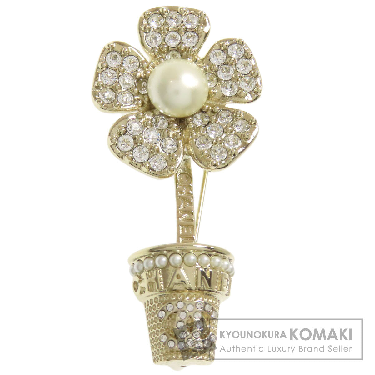CHANEL flour Brooch Metal Ladies [Used]