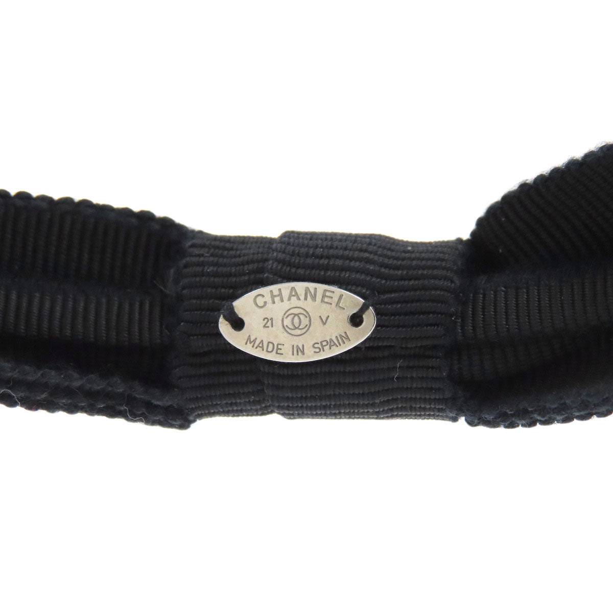CHANEL   Headband Ribbon COCO Mark hair accessory  Canvas Ladies [Used]
