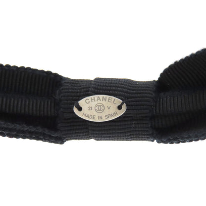 CHANEL   Headband Ribbon COCO Mark hair accessory  Canvas Ladies [Used]