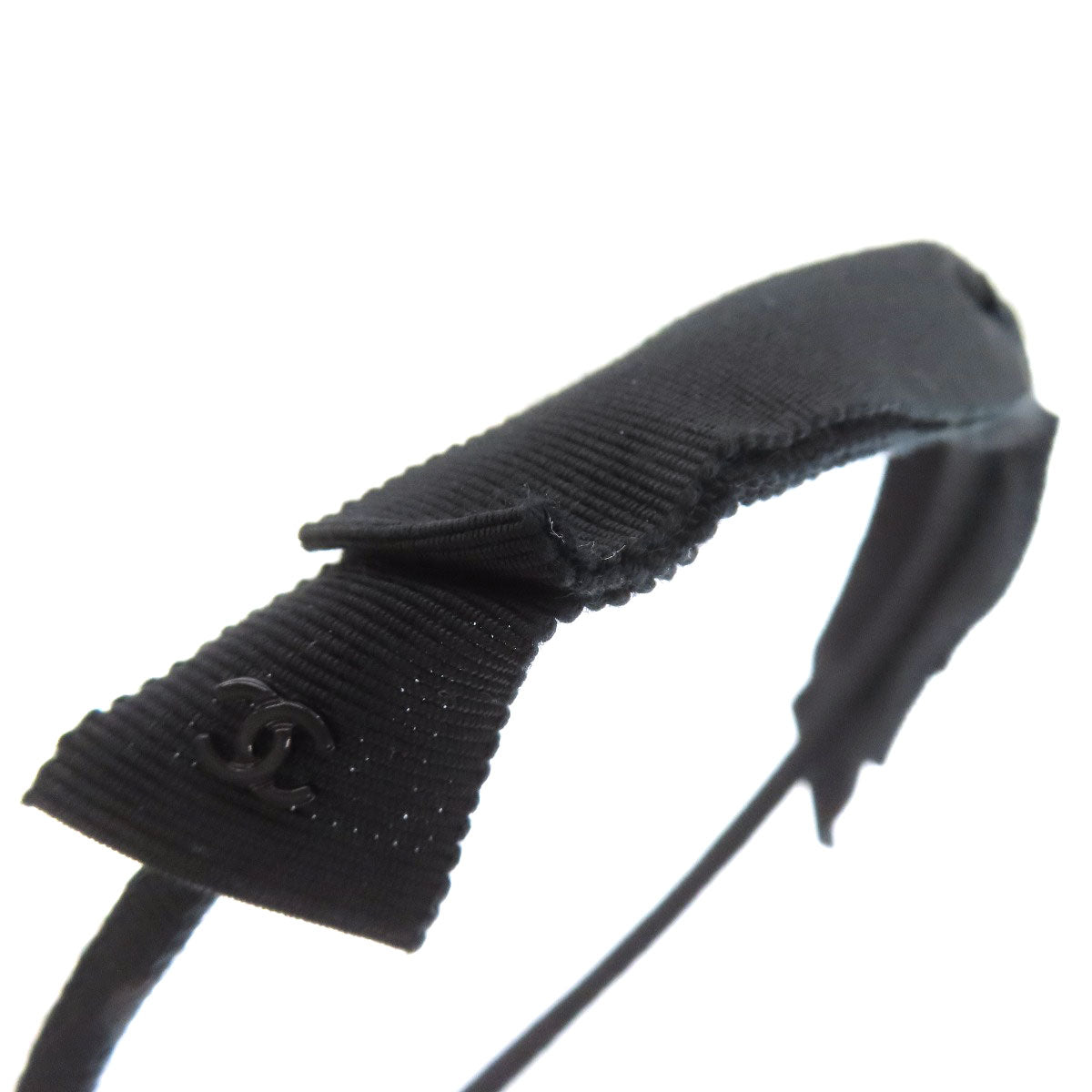 CHANEL   Headband Ribbon COCO Mark hair accessory  Canvas Ladies [Used]