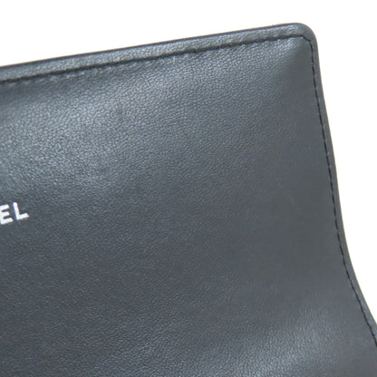 CHANEL Matelasse SilverHardware Long wallet (with coin pocket) Lambskin Ladies [Used]