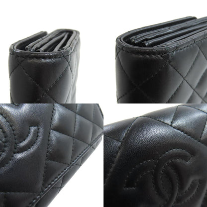 CHANEL Matelasse SilverHardware Long wallet (with coin pocket) Lambskin Ladies [Used]