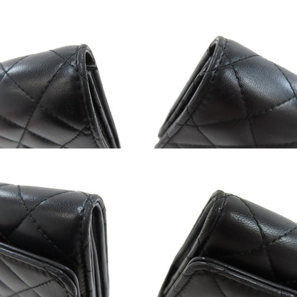 CHANEL Matelasse SilverHardware Long wallet (with coin pocket) Lambskin Ladies [Used]