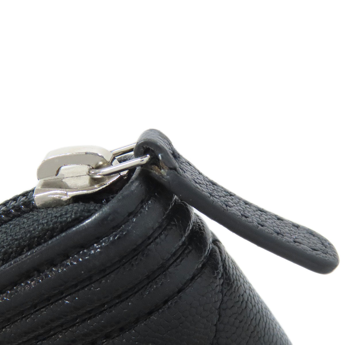 CHANEL Boy Chanel SilverHardware Long wallet (with coin pocket) Calf Ladies [Used]