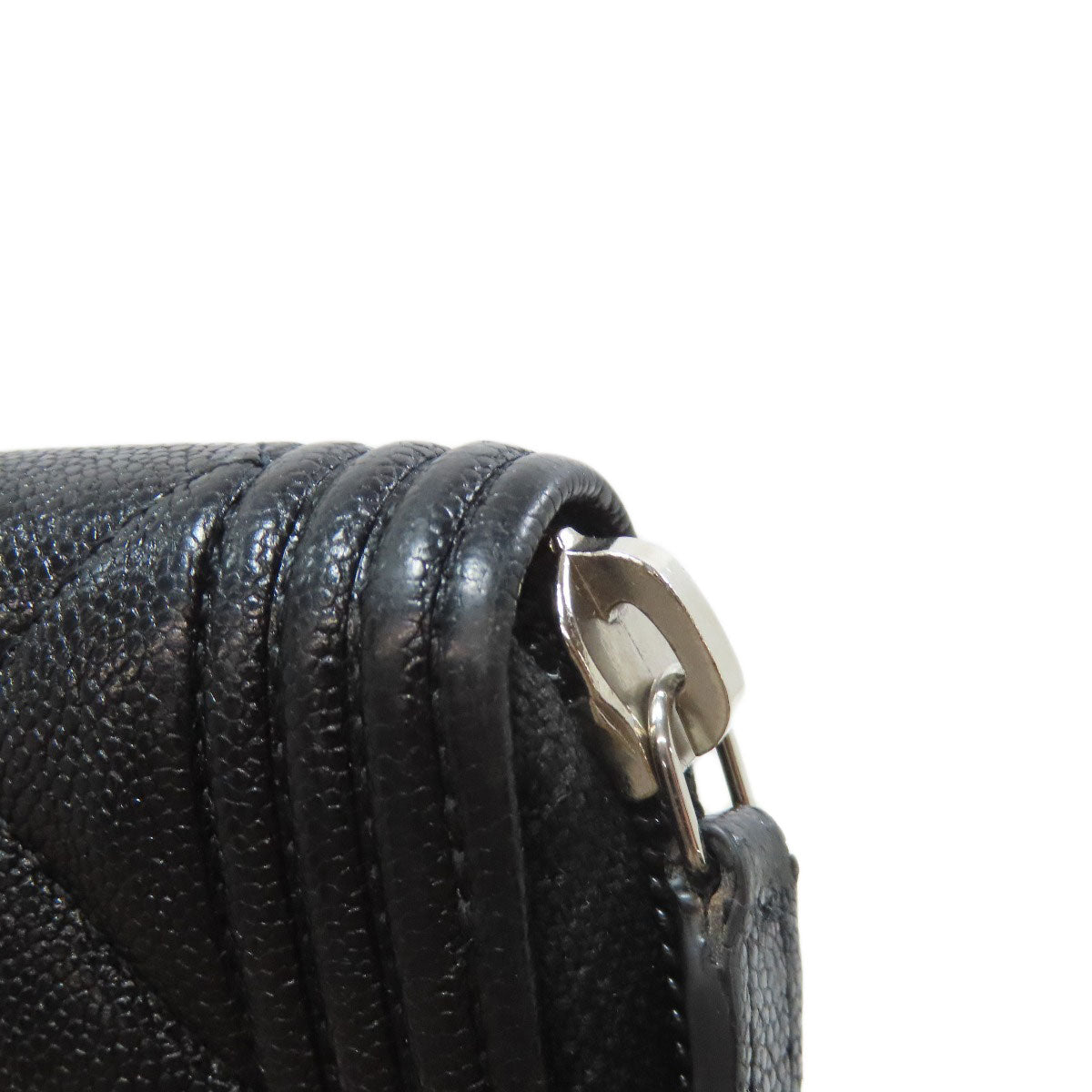 CHANEL Boy Chanel SilverHardware Long wallet (with coin pocket) Calf Ladies [Used]