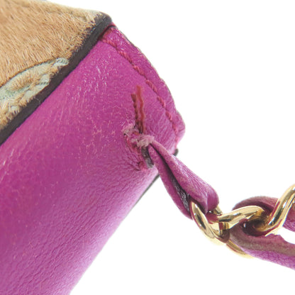 CHANEL ChainShoulder pouch Accessory pouch Calfskin Ladies [Used]