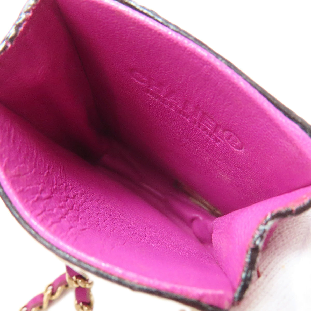 CHANEL ChainShoulder pouch Accessory pouch Calfskin Ladies [Used]