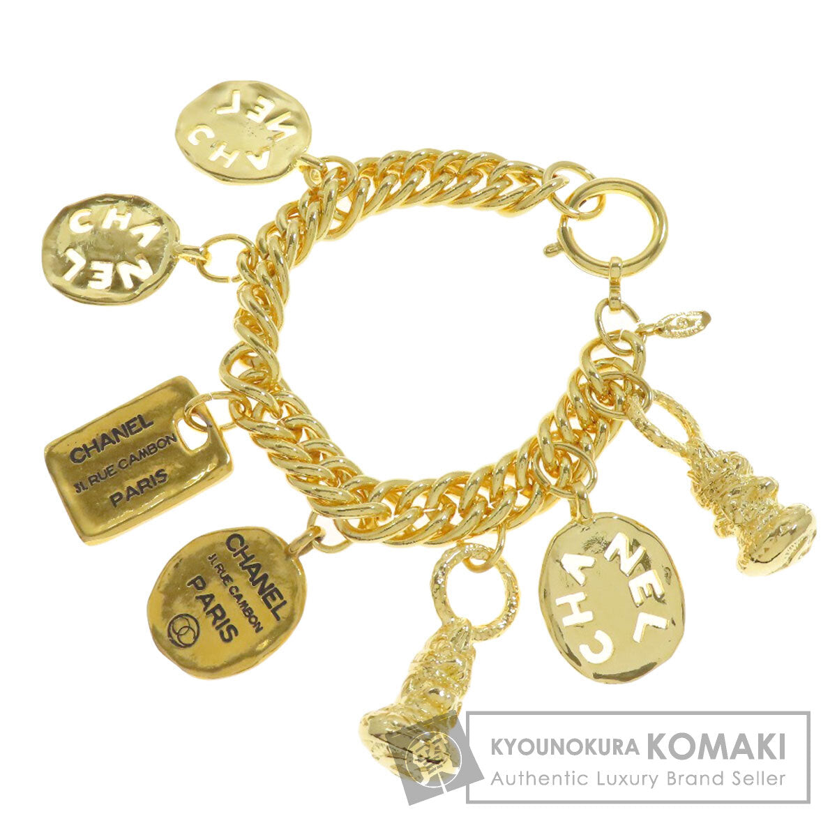 CHANEL Vintage with logo Bracelet Metal Ladies [Used]