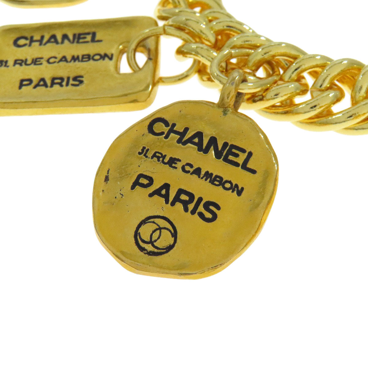 CHANEL Vintage with logo Bracelet Metal Ladies [Used]