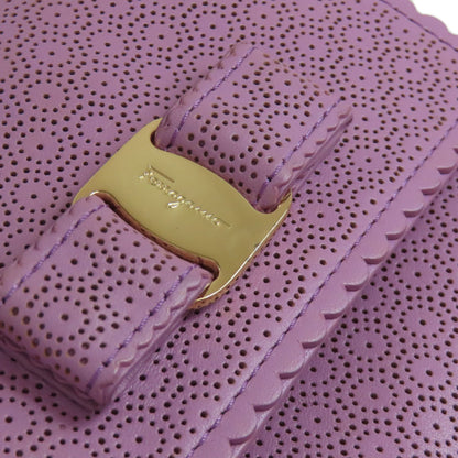 Salvatore Ferragamo Vara ribbon Shoulder Bag Leather Ladies [Used]