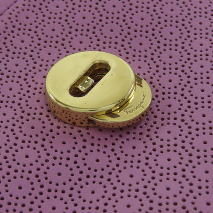 Salvatore Ferragamo Vara ribbon Shoulder Bag Leather Ladies [Used]