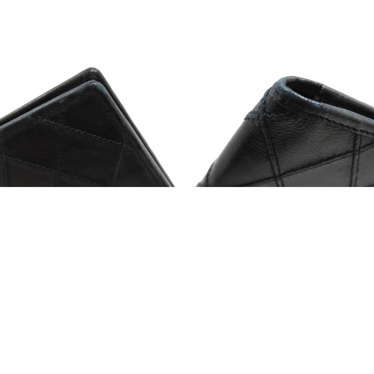 CHANEL stitch Long wallet (with coin pocket) Calf Ladies [Used]