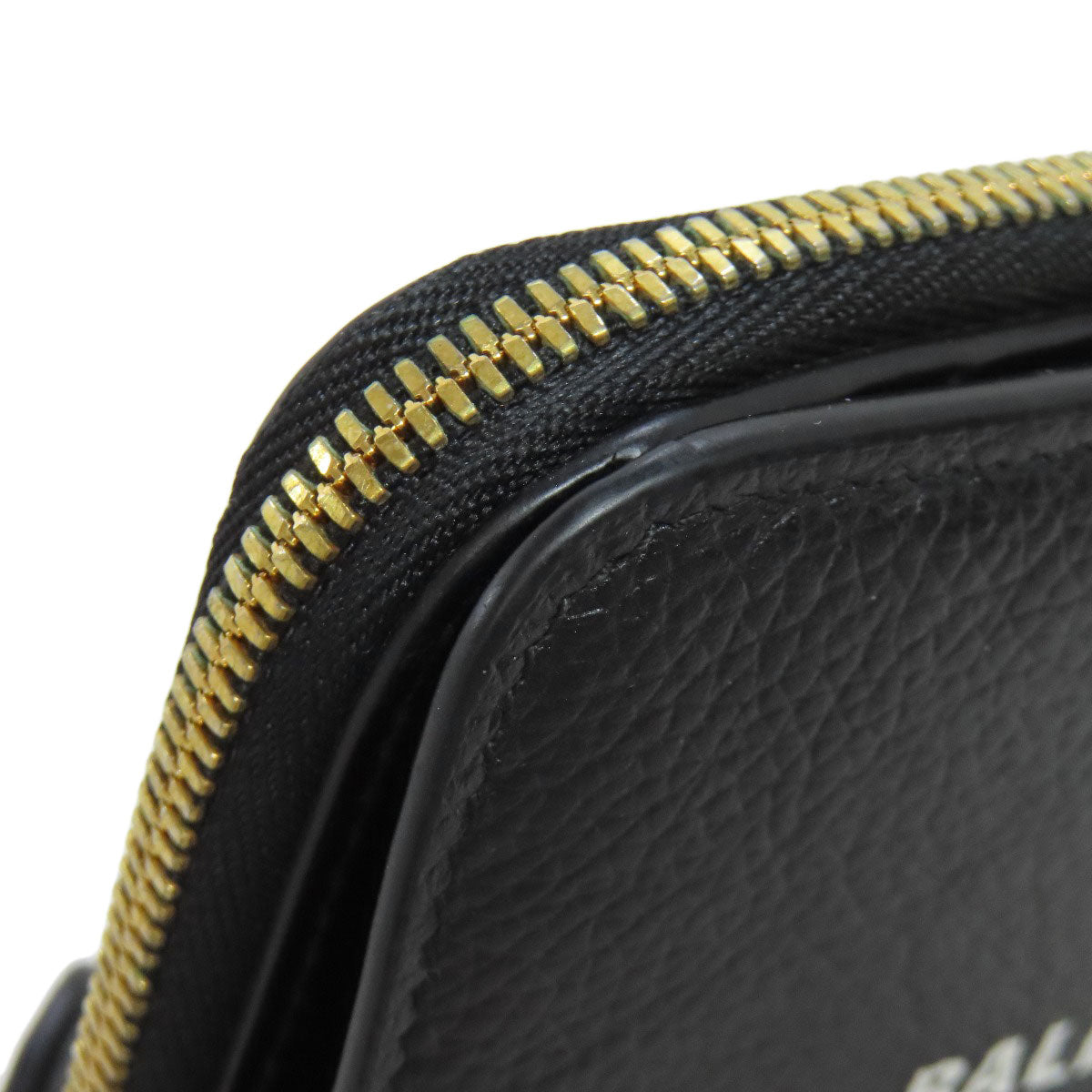 BALENCIAGA 650871 logo Bifold Wallet with Coin Pocket Leather Ladies [Used]