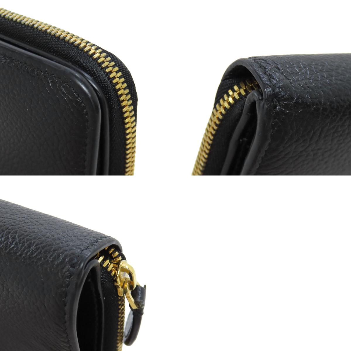 BALENCIAGA 650871 logo Bifold Wallet with Coin Pocket Leather Ladies [Used]