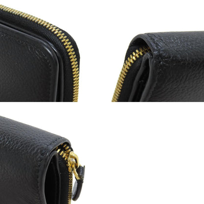 BALENCIAGA 650871 logo Bifold Wallet with Coin Pocket Leather Ladies [Used]