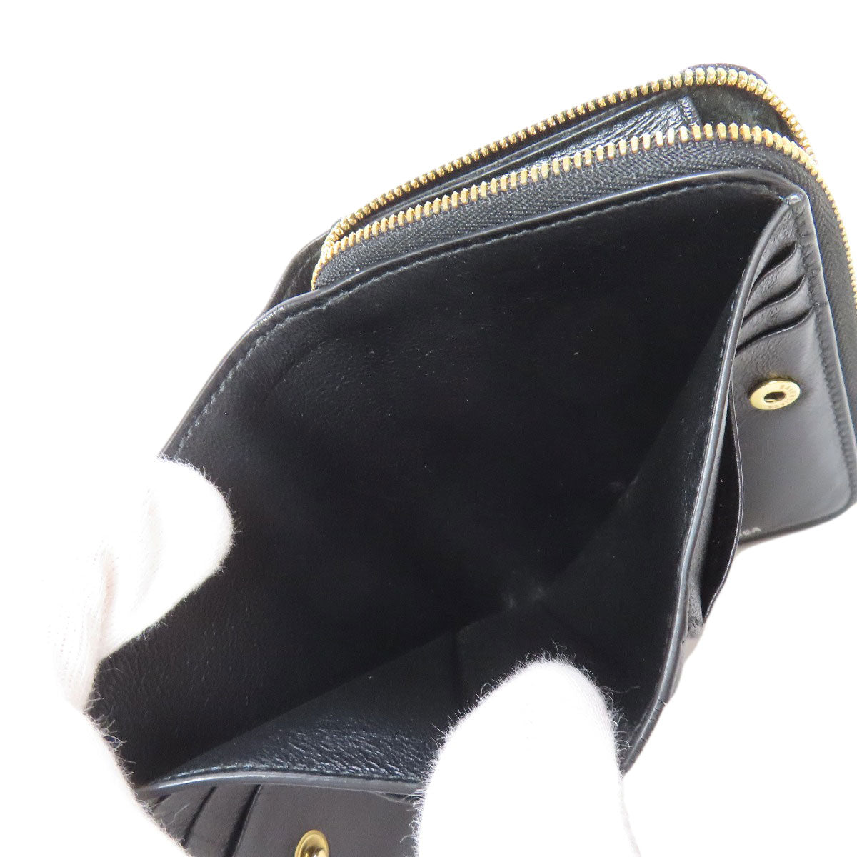 BALENCIAGA 650871 logo Bifold Wallet with Coin Pocket Leather Ladies [Used]