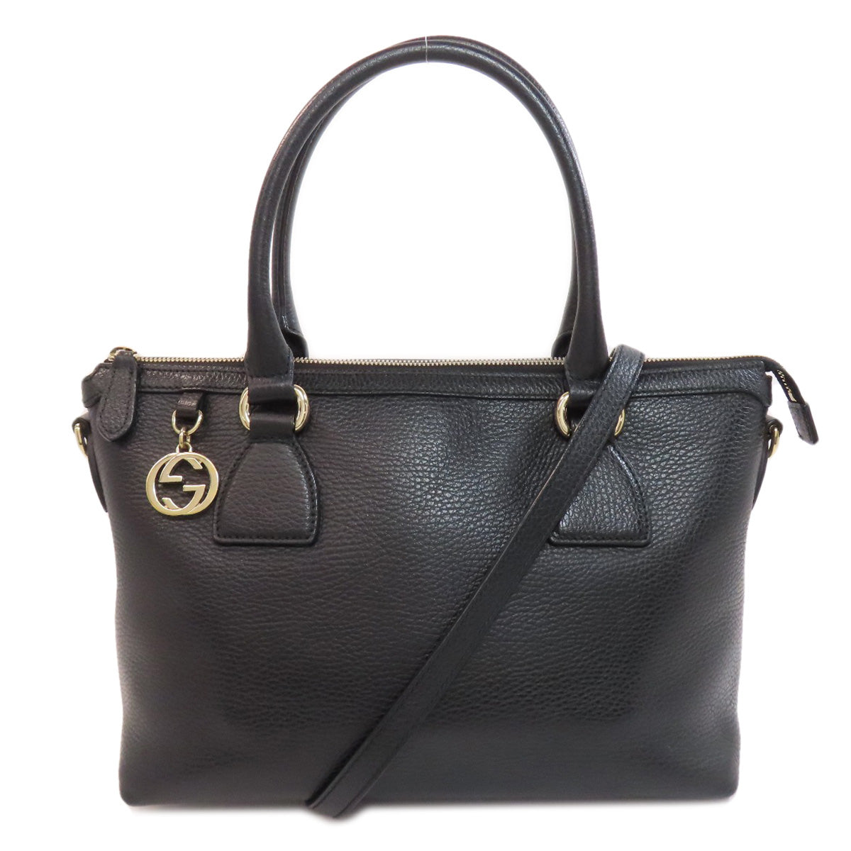 GUCCI 449659 Outlet Interlocking G Charm Handbag Leather Ladies [Used]