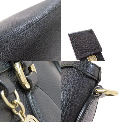 GUCCI 449659 Outlet Interlocking G Charm Handbag Leather Ladies [Used]