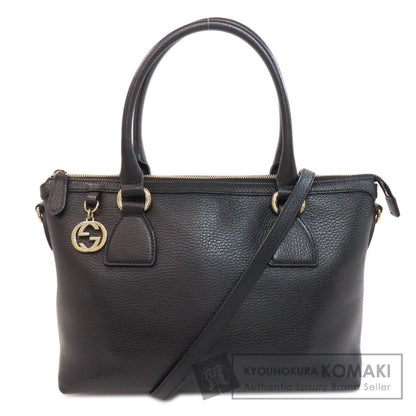 GUCCI 449659 Outlet Interlocking G Charm Handbag Leather Ladies [Used]