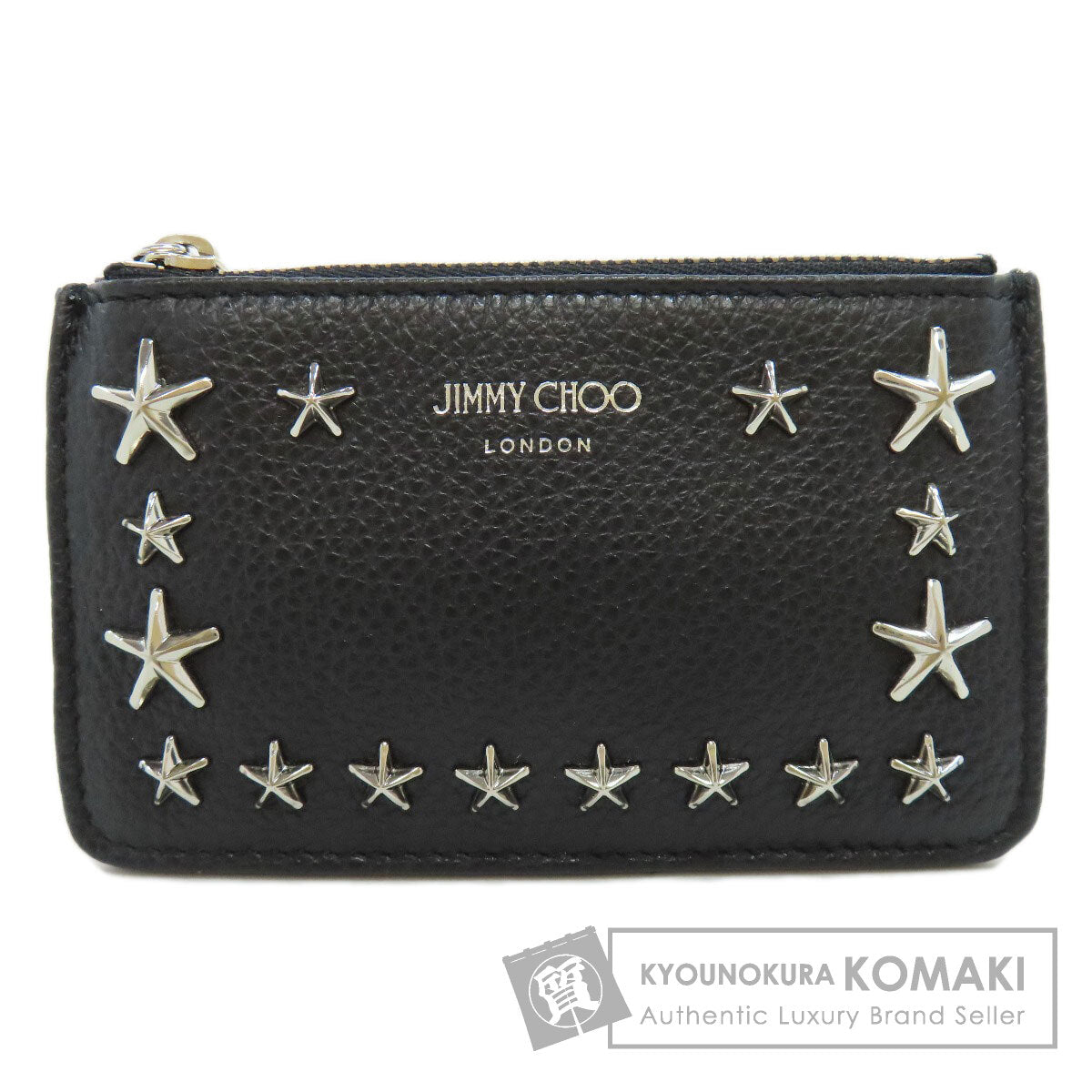 Jimmy Choo Star motif studs coin purse Leather Ladies [Used]