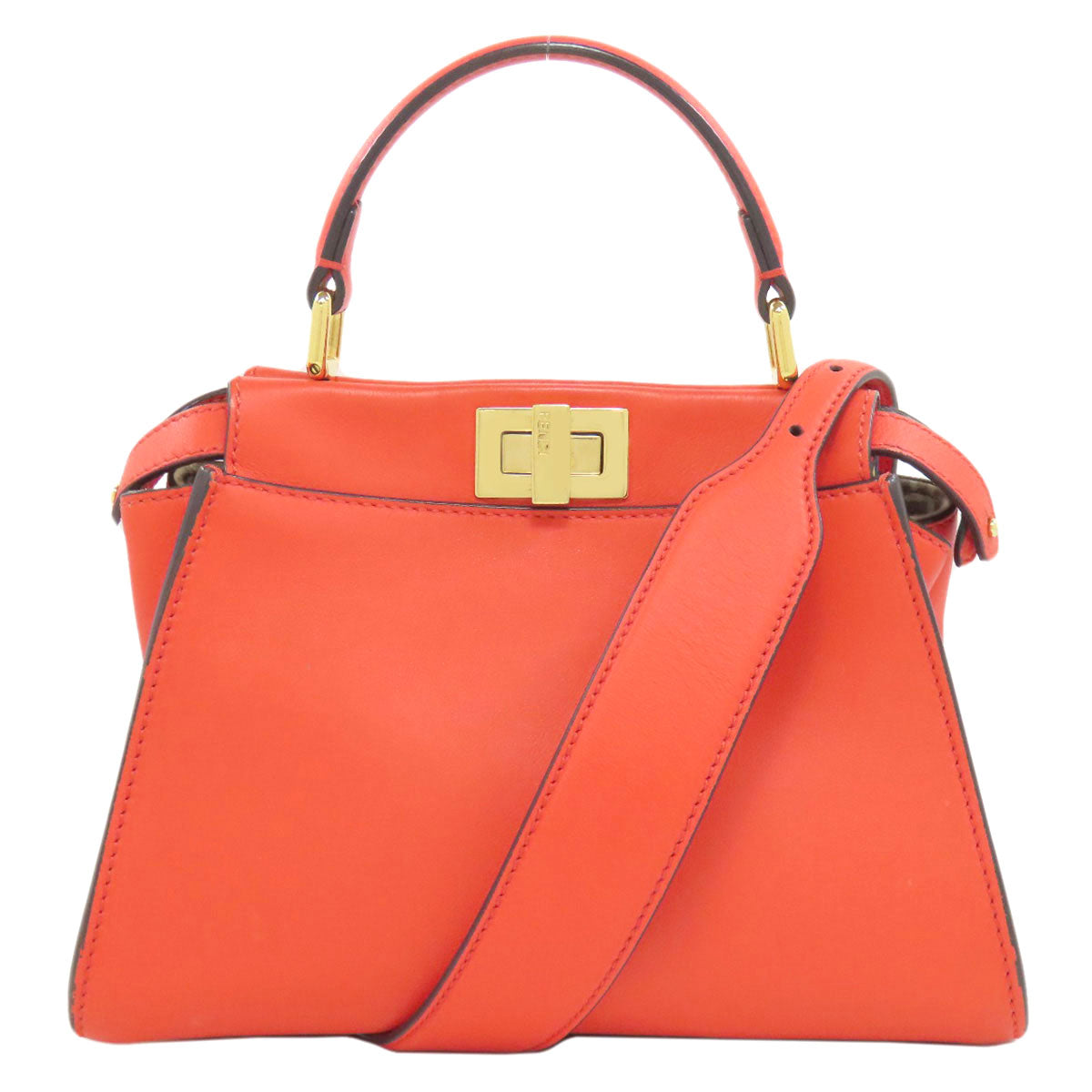 FENDI Peekaboo Mini 2WAY Handbag Calf Ladies [Used]