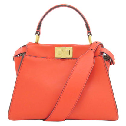 FENDI Peekaboo Mini 2WAY Handbag Calf Ladies [Used]