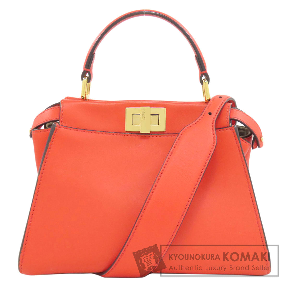 FENDI Peekaboo Mini 2WAY Handbag Calf Ladies [Used]