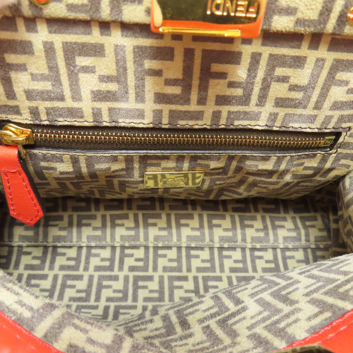 FENDI Peekaboo Mini 2WAY Handbag Calf Ladies [Used]