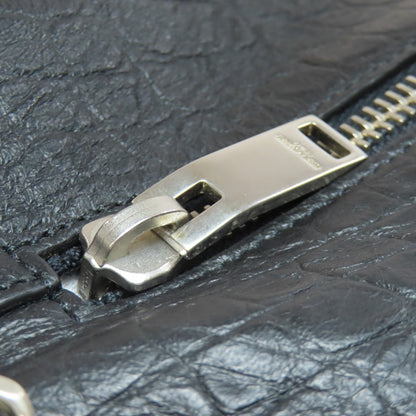 SAINT LAURENT Embossed Chain Shoulder Bag Leather Ladies [Used]