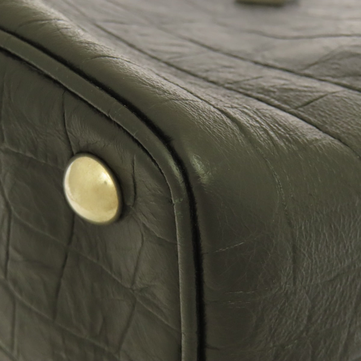 SAINT LAURENT Embossed Chain Shoulder Bag Leather Ladies [Used]