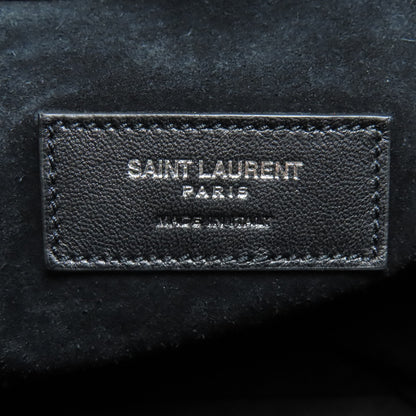 SAINT LAURENT Embossed Chain Shoulder Bag Leather Ladies [Used]