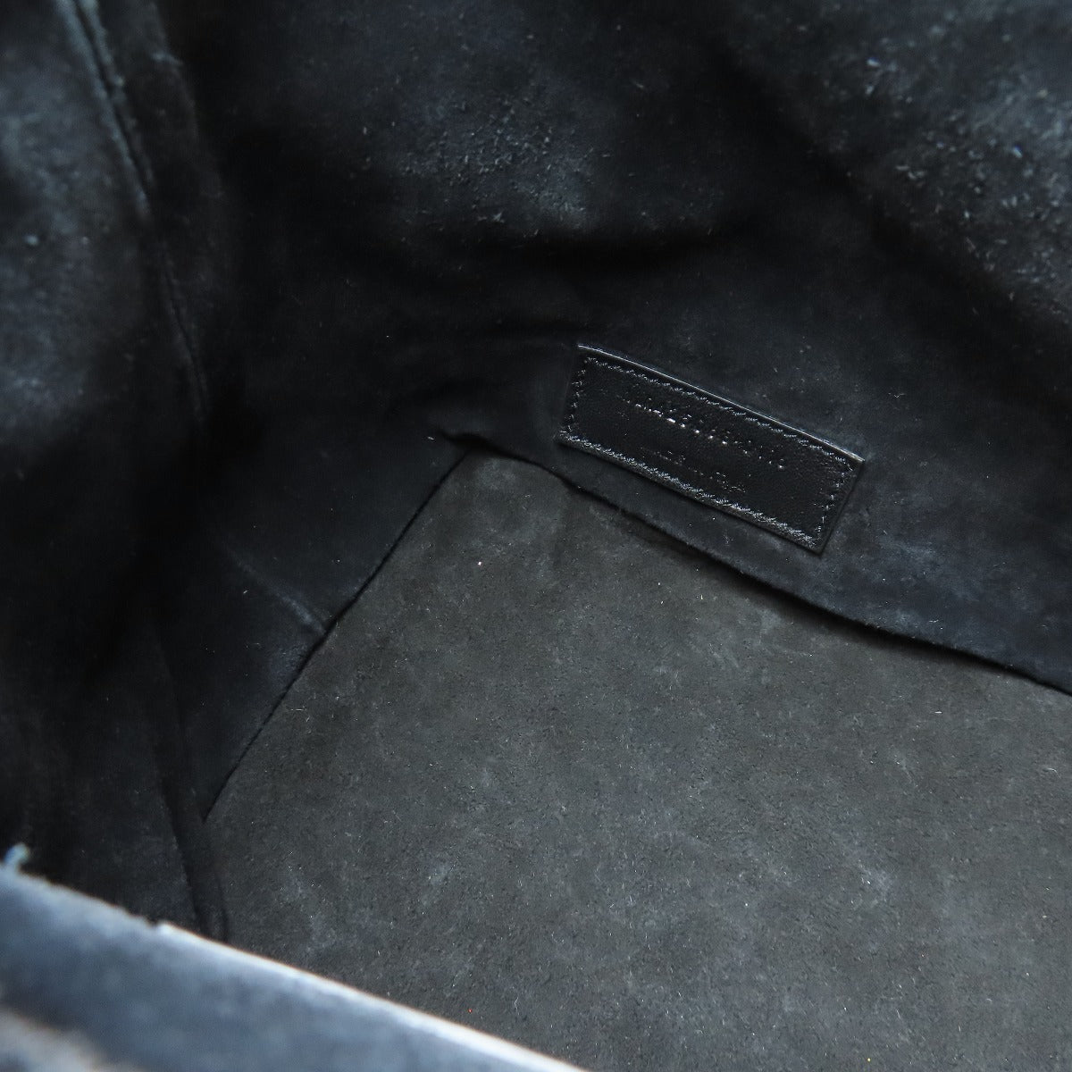 SAINT LAURENT Embossed Chain Shoulder Bag Leather Ladies [Used]