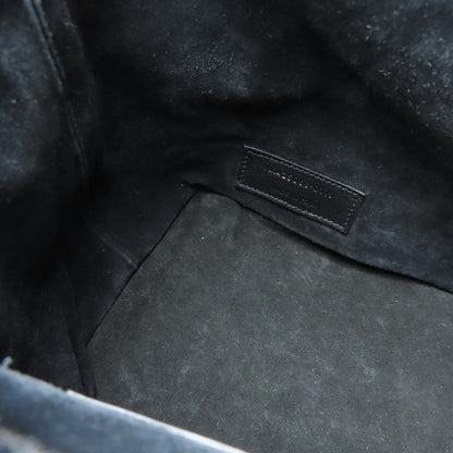 SAINT LAURENT Embossed Chain Shoulder Bag Leather Ladies [Used]