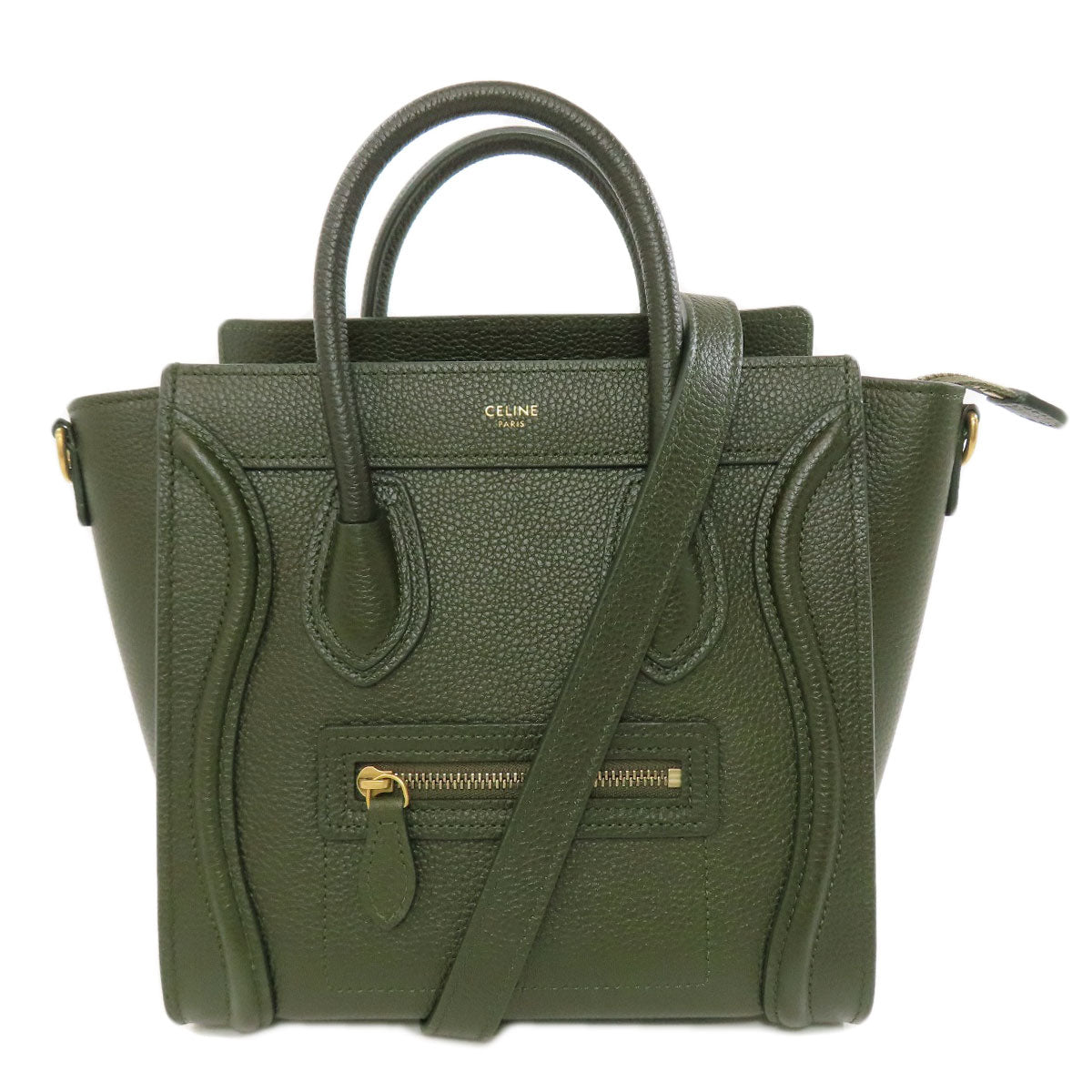 CELINE Luggage nano 2 WAY Handbag Calf Ladies [Used]