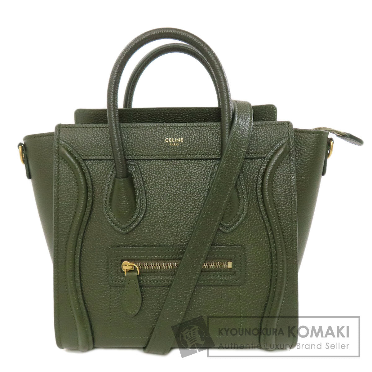 CELINE Luggage nano 2 WAY Handbag Calf Ladies [Used]