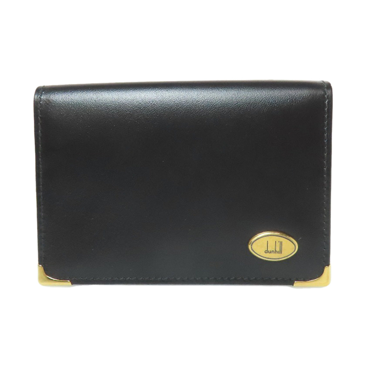 Dunhill logo Card Case Leather Ladies [Used]