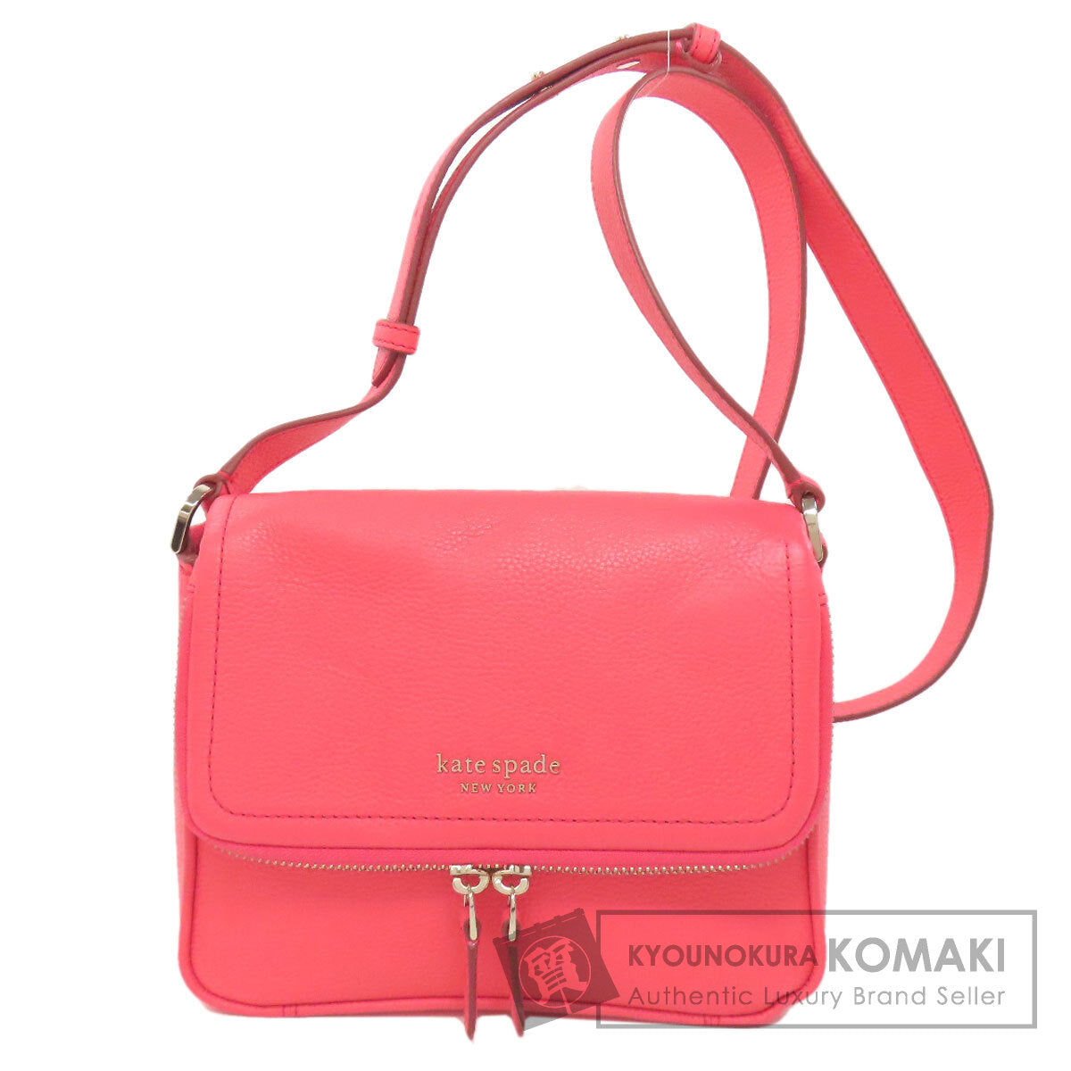 kate spade Run Around Large Flap Crossbody Shoulder Bag Leather Ladies [Used]