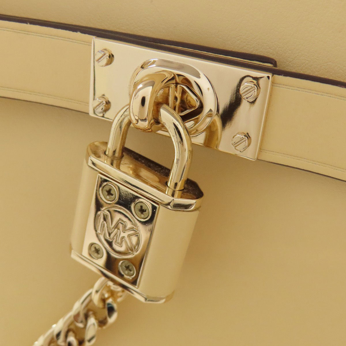 Michael Kors Padlock Shoulder Bag Leather Ladies [Used]