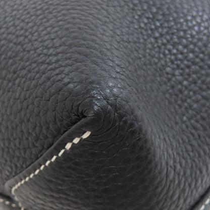 HERMES Double Sense 28 Toffee Black Tote Bag Taurillon Clemence Ladies [Used]