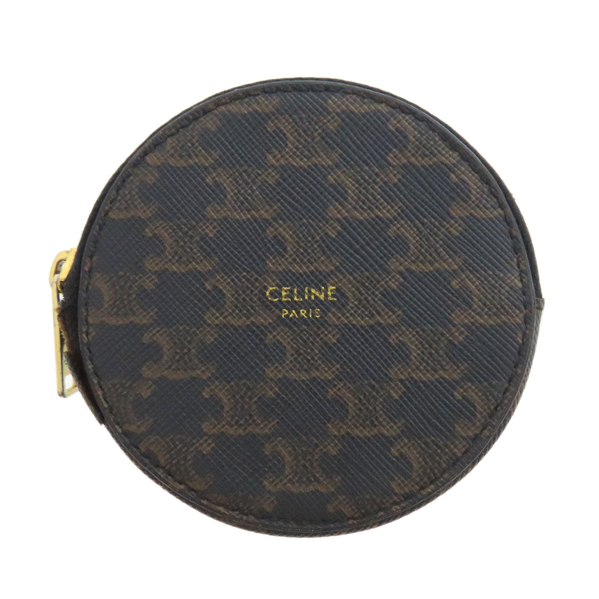 CELINE Triomphe pattern coin purse PVC Ladies [Used]