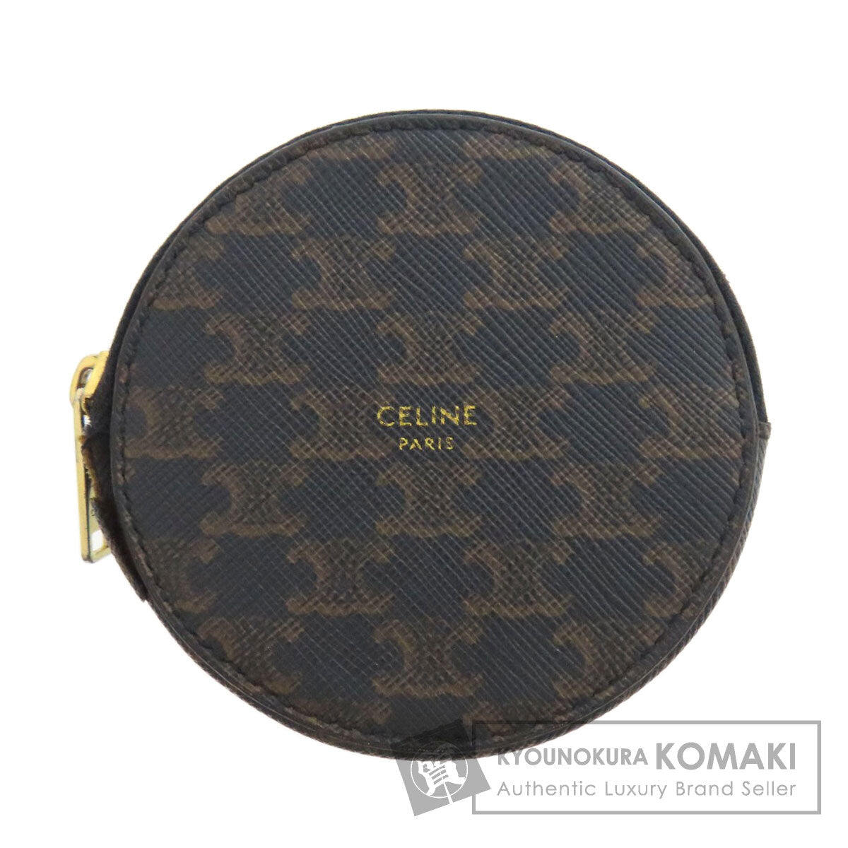 CELINE Triomphe pattern coin purse PVC Ladies [Used]