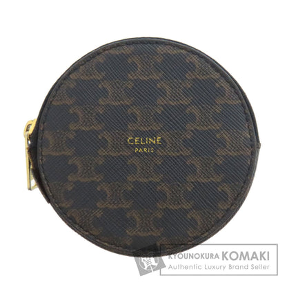 CELINE Triomphe pattern coin purse PVC Ladies [Used]
