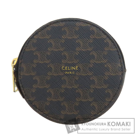 CELINE Triomphe pattern coin purse PVC Ladies [Used]