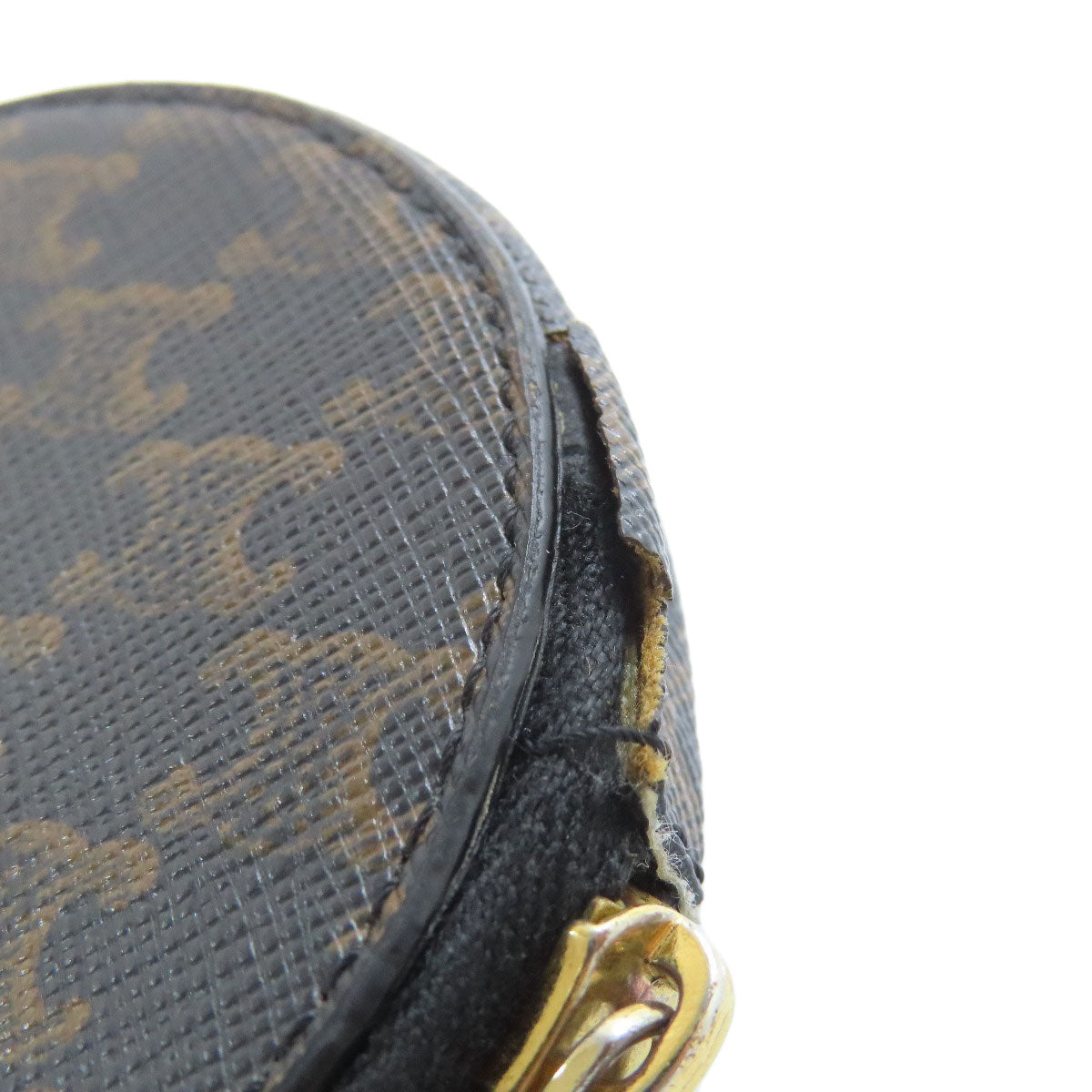 CELINE Triomphe pattern coin purse PVC Ladies [Used]