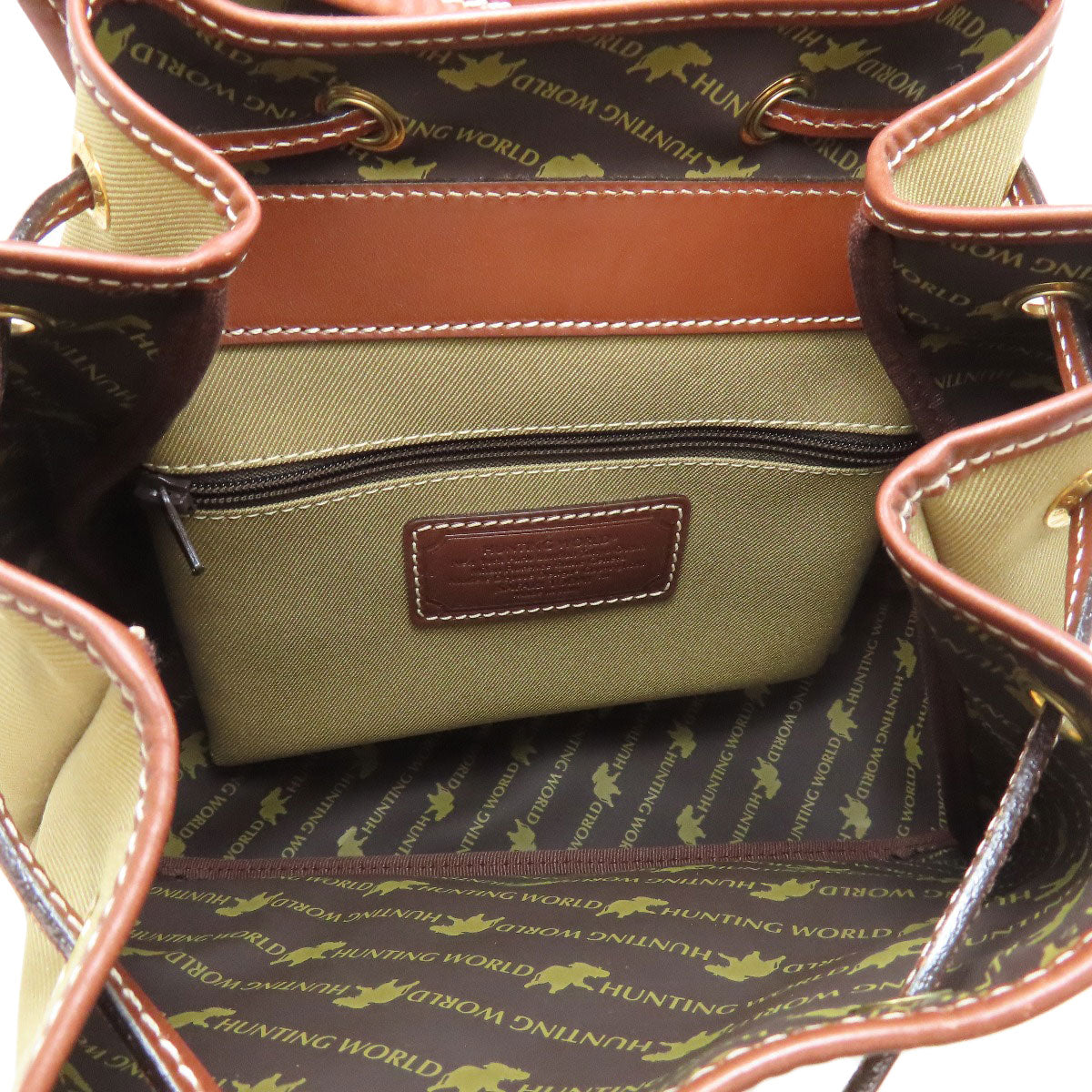 HUNTING WORLD logo Backpack Â· Daypack Canvas Ladies [Used]