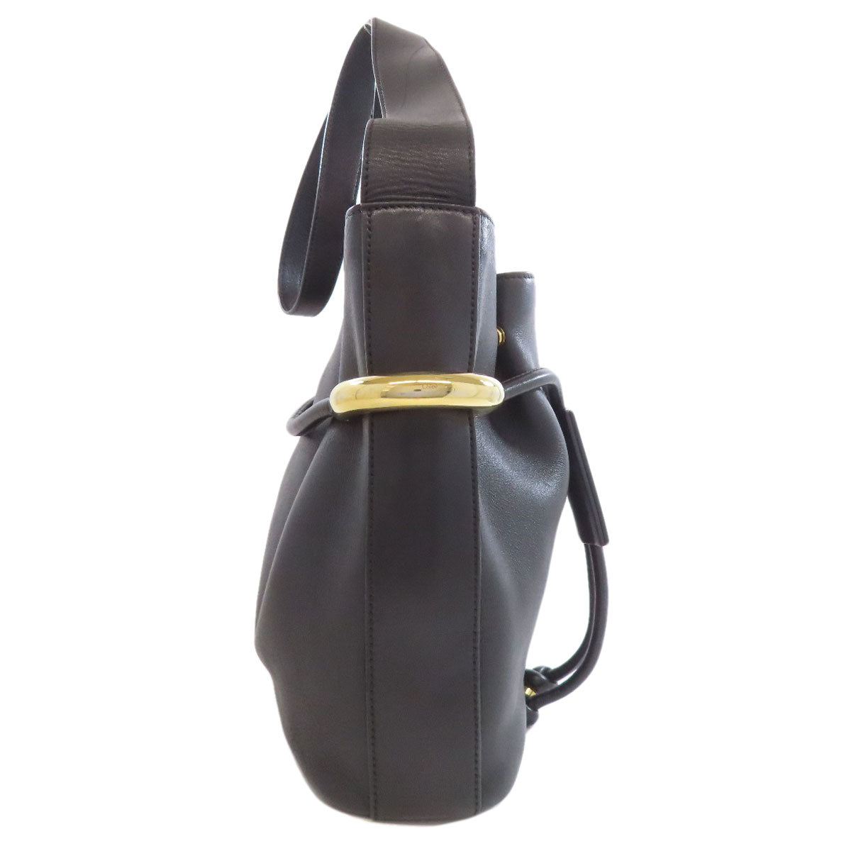 CHLOE logo Shoulder Bag Leather Ladies [Used]