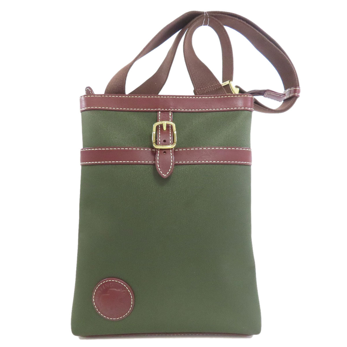 HUNTING WORLD logo Shoulder Bag Canvas CalfLadies [Used]