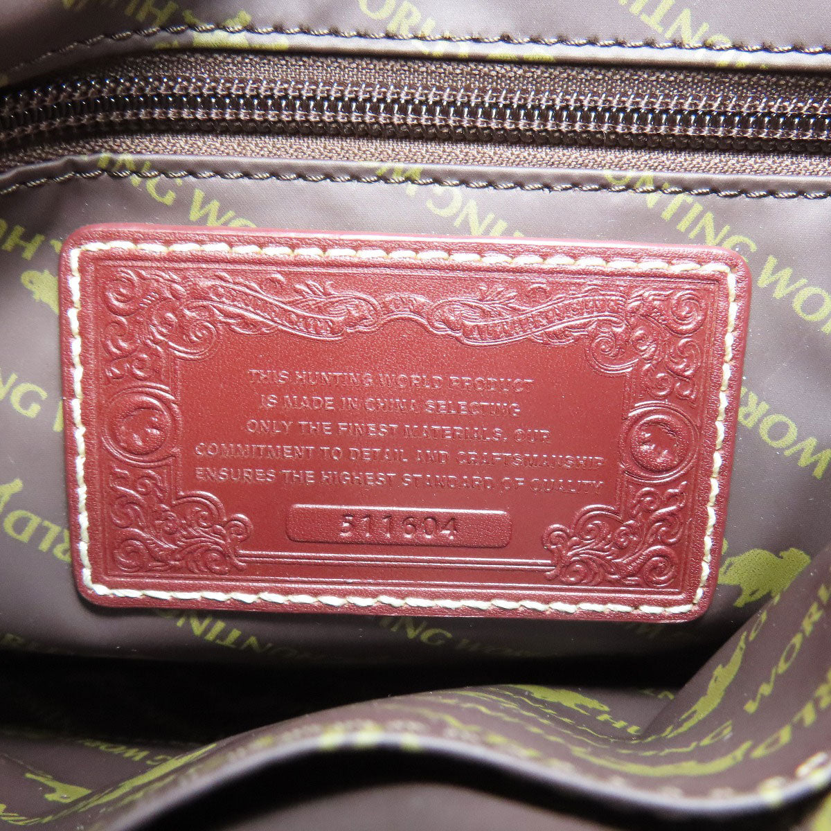 HUNTING WORLD logo Shoulder Bag Canvas CalfLadies [Used]