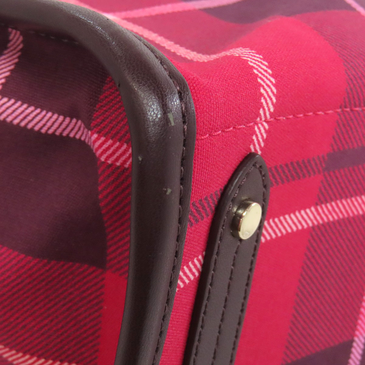 kate spade Checkpattern Tote Bag Canvas Ladies [Used]