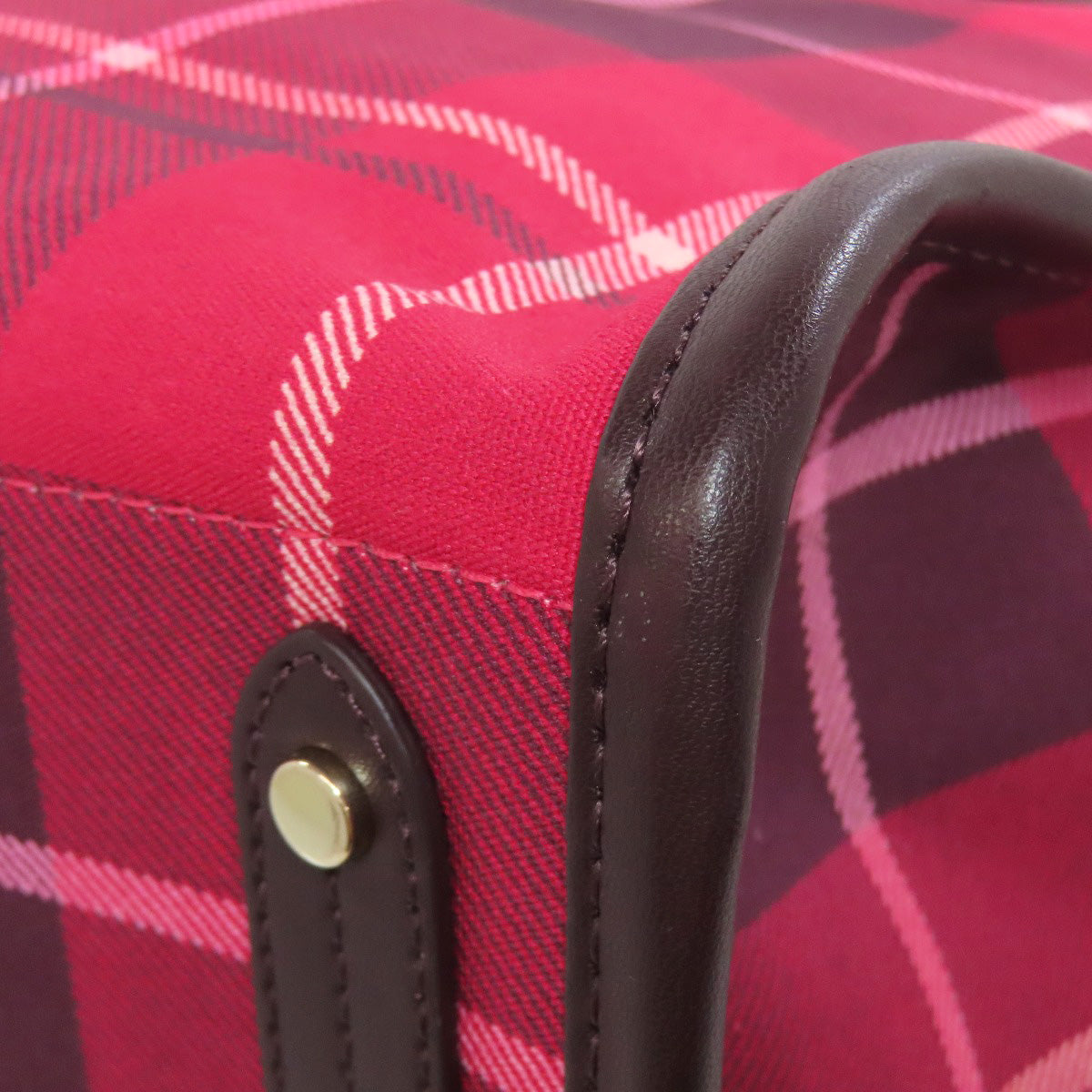 kate spade Checkpattern Tote Bag Canvas Ladies [Used]